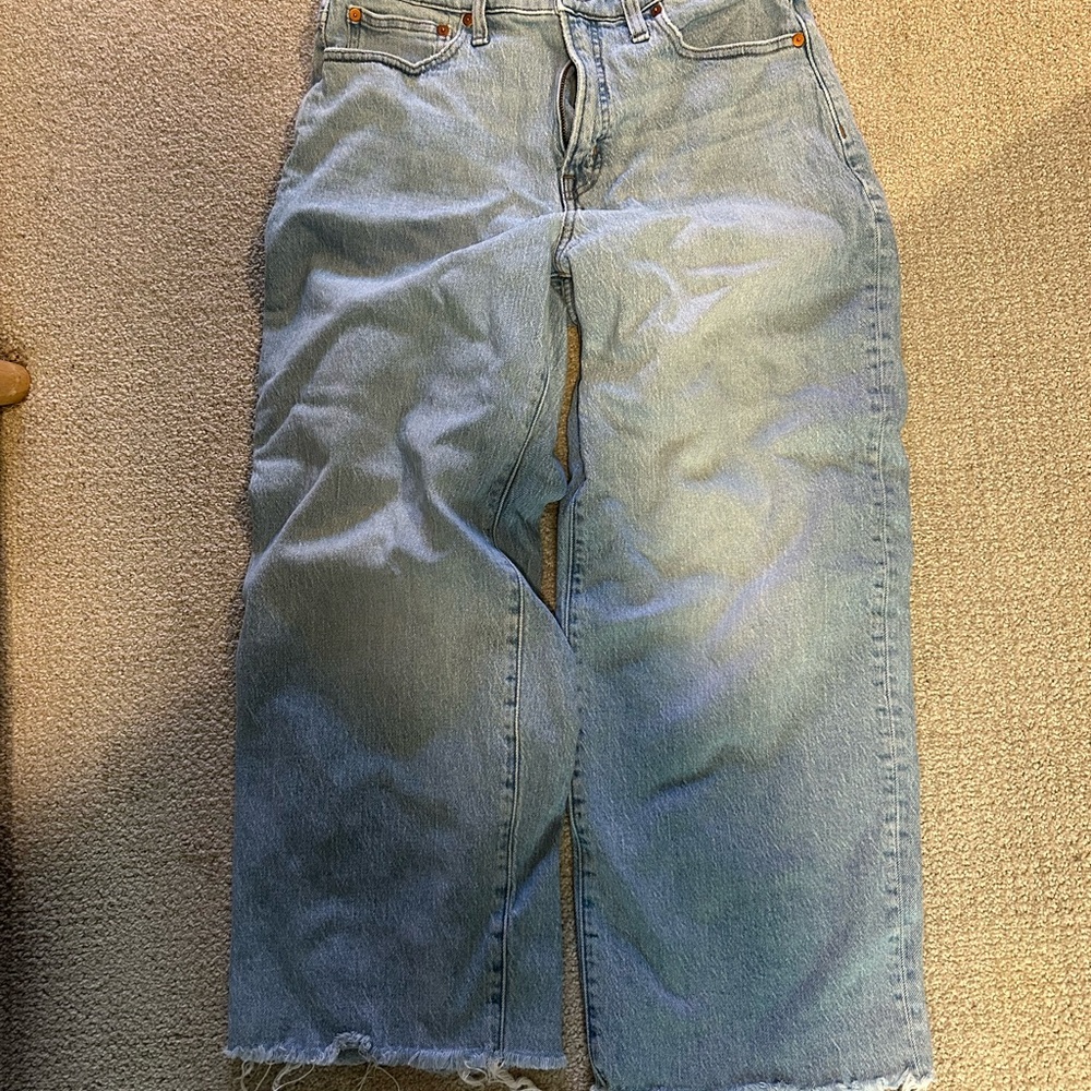 Madewell Perfect Vintage Wide Leg Crop Jean - size 29